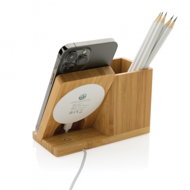 Logotrade promotional items photo of: Calgary bamboo 10W wireless charger