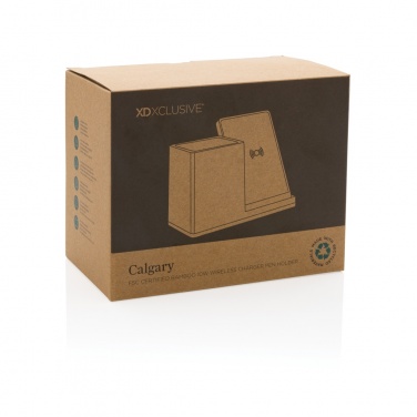 Logotrade corporate gift image of: Calgary bamboo 10W wireless charger