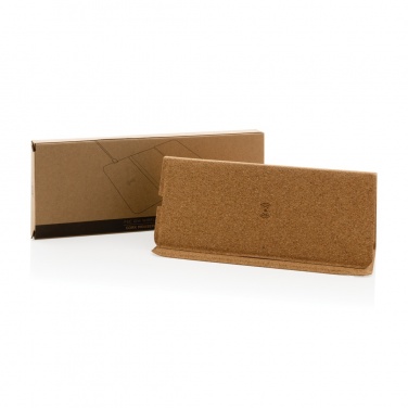 Logo trade promotional gift photo of: 10W wireless charging cork mousepad and stand