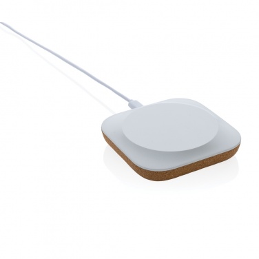 Logo trade corporate gifts image of: Oregon RCS recycled plastic and cork 10W wireless