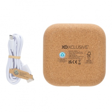 Logo trade promotional products image of: Oregon RCS recycled plastic and cork 10W wireless