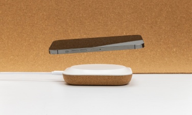 Logo trade advertising products image of: Oregon RCS recycled plastic and cork 10W wireless