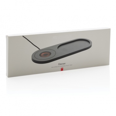 Logo trade promotional products image of: Encore 10W wireless charging valet tray