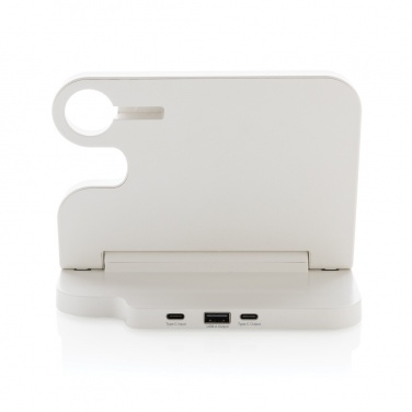 Logotrade promotional merchandise picture of: Joltz RCS recycled plastic dual 15W charger with iWatch slot