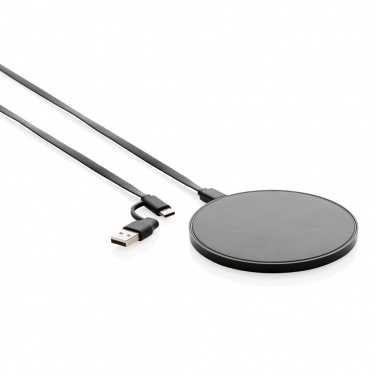 Logo trade business gift photo of: RCS standard recycled plastic 10W wireless charger