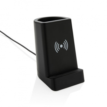 Logo trade advertising product photo of: Light up logo 5W wireless charging pen holder