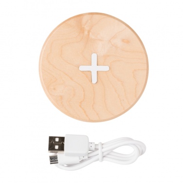 Logo trade promotional products picture of: 5W wood wireless charger