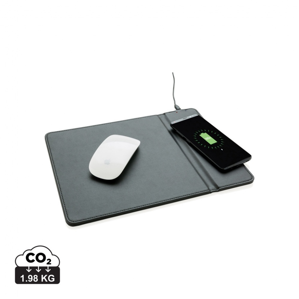 Logo trade promotional merchandise image of: Mousepad with 5W wireless charging