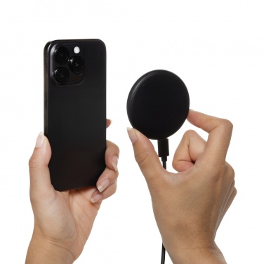 Logo trade promotional giveaway photo of: Magnapad 15W RCS rplastic magnetic 3 in 1 charging pad