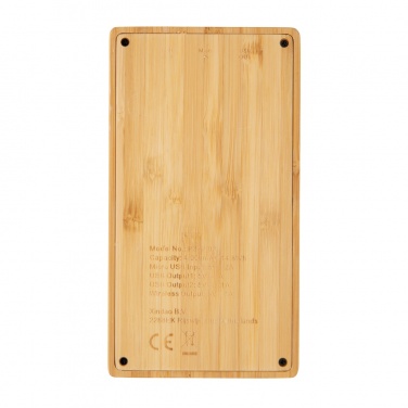 Logotrade advertising product image of: Bamboo 4.000 mAh wireless 5W Powerbank