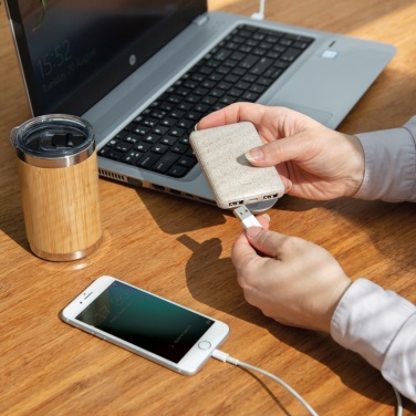 Logotrade promotional gifts photo of: Wheat Straw 5.000 mAh Pocket Powerbank