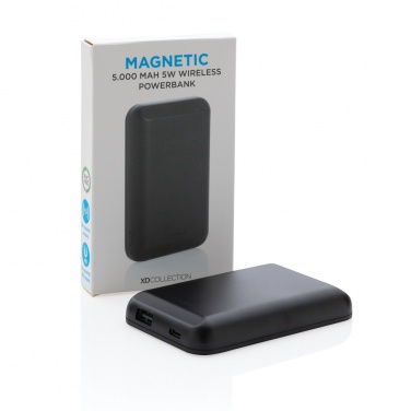 Logotrade promotional item image of: Magnetic 5.000 mAh 5W wireless powerbank