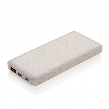 Logo trade business gift photo of: 10.000 mah wheat straw powerbank
