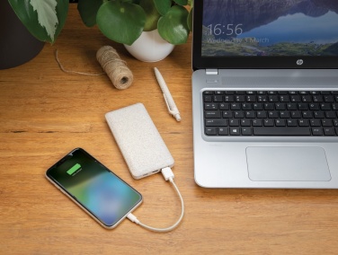 Logo trade promotional items image of: 10.000 mah wheat straw powerbank