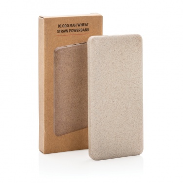 Logotrade promotional giveaway image of: 10.000 mah wheat straw powerbank
