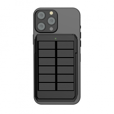 Logotrade promotional product image of: Skywave RCS rplastic solar powerbank 5000 mAh 10W wireless