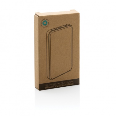 Logo trade promotional gift photo of: RCS recycled plastic 5.000 mAh Powerbank