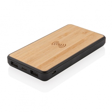 Logotrade advertising products photo of: RCS recycled plastic 8000 mAh Wireless Powerbank