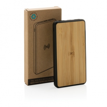 Logotrade promotional giveaway image of: RCS recycled plastic 8000 mAh Wireless Powerbank