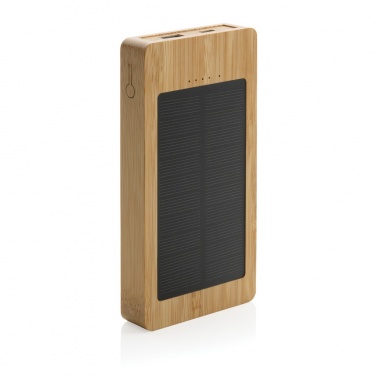 Logotrade corporate gift image of: Sunwick 10.000 mAh Bamboo solar powerbank
