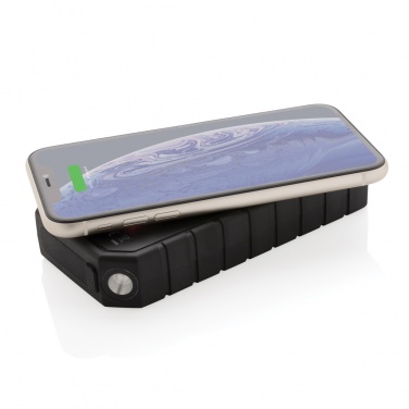 Logotrade corporate gift picture of: RCS recycled plastic Solar powerbank with 10W Wireless