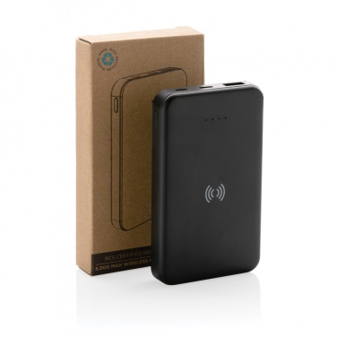 Logotrade promotional merchandise image of: RCS recycled plastic 5.000 mAh 5W wireless powerbank