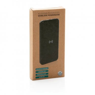 Logo trade promotional merchandise image of: RCS standard recycled plastic wireless powerbank