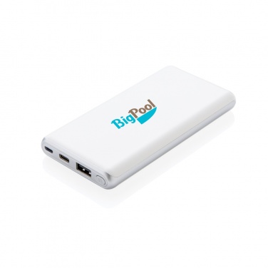 Logo trade promotional giveaways image of: Ultra fast 10.000 mAh powerbank with PD