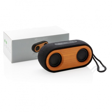 Logo trade promotional giveaway photo of: Bamboo X double speaker
