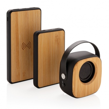 Logo trade corporate gifts image of: Bamboo 3W Wireless Fashion Speaker