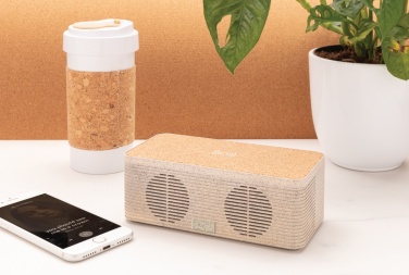 Logotrade corporate gift picture of: Wheatstraw wireless charging speaker