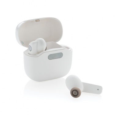 Logo trade business gifts image of: TWS earbuds in UV-C sterilising charging case