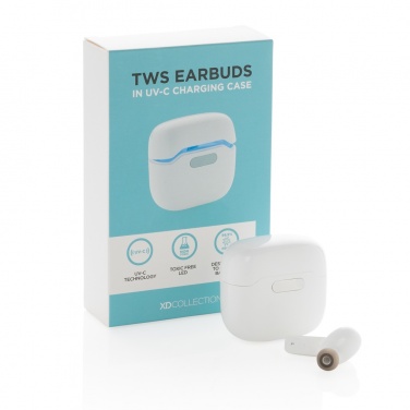 Logotrade advertising product image of: TWS earbuds in UV-C sterilising charging case