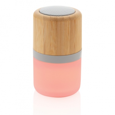 Logotrade promotional gift picture of: Bamboo colour changing 3W speaker light