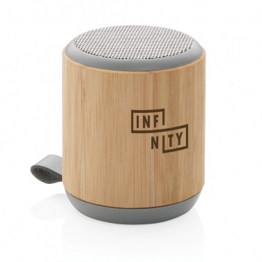 Logotrade promotional gifts photo of: Bamboo and fabric 3W wireless speaker
