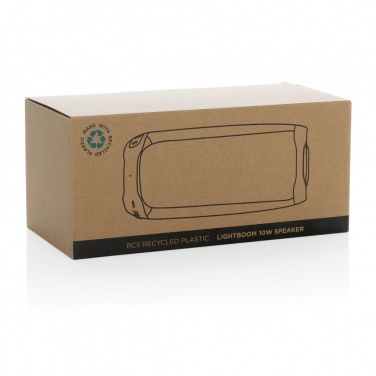 Logo trade advertising product photo of: RCS recycled plastic Lightboom 10W speaker