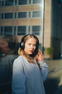 Logo trade promotional giveaways image of: Urban Vitamin Cupertino RCS rplastic ANC headphone