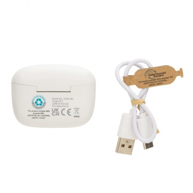 Logotrade promotional gift image of: RCS recycled plastic Liberty Pro wireless earbuds