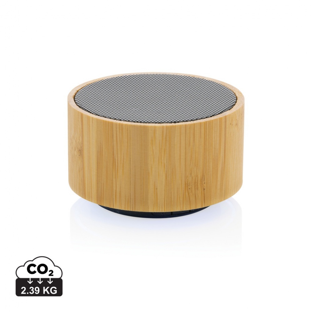 Logotrade promotional giveaways photo of: RCS recycled plastic and bamboo 3W wireless speaker