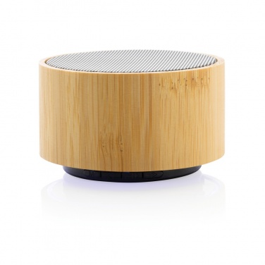 Logo trade business gifts image of: RCS recycled plastic and bamboo 3W wireless speaker