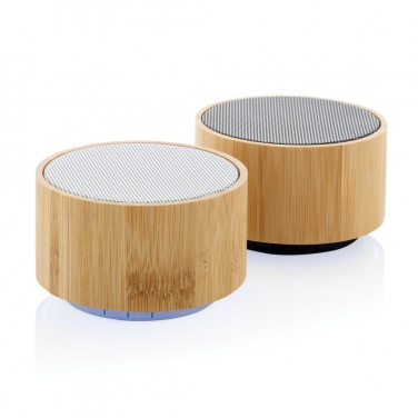 Logotrade business gift image of: RCS recycled plastic and bamboo 3W wireless speaker