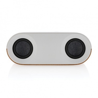 Logo trade promotional merchandise photo of: Oregon RCS recycled plastic and cork 10W speaker