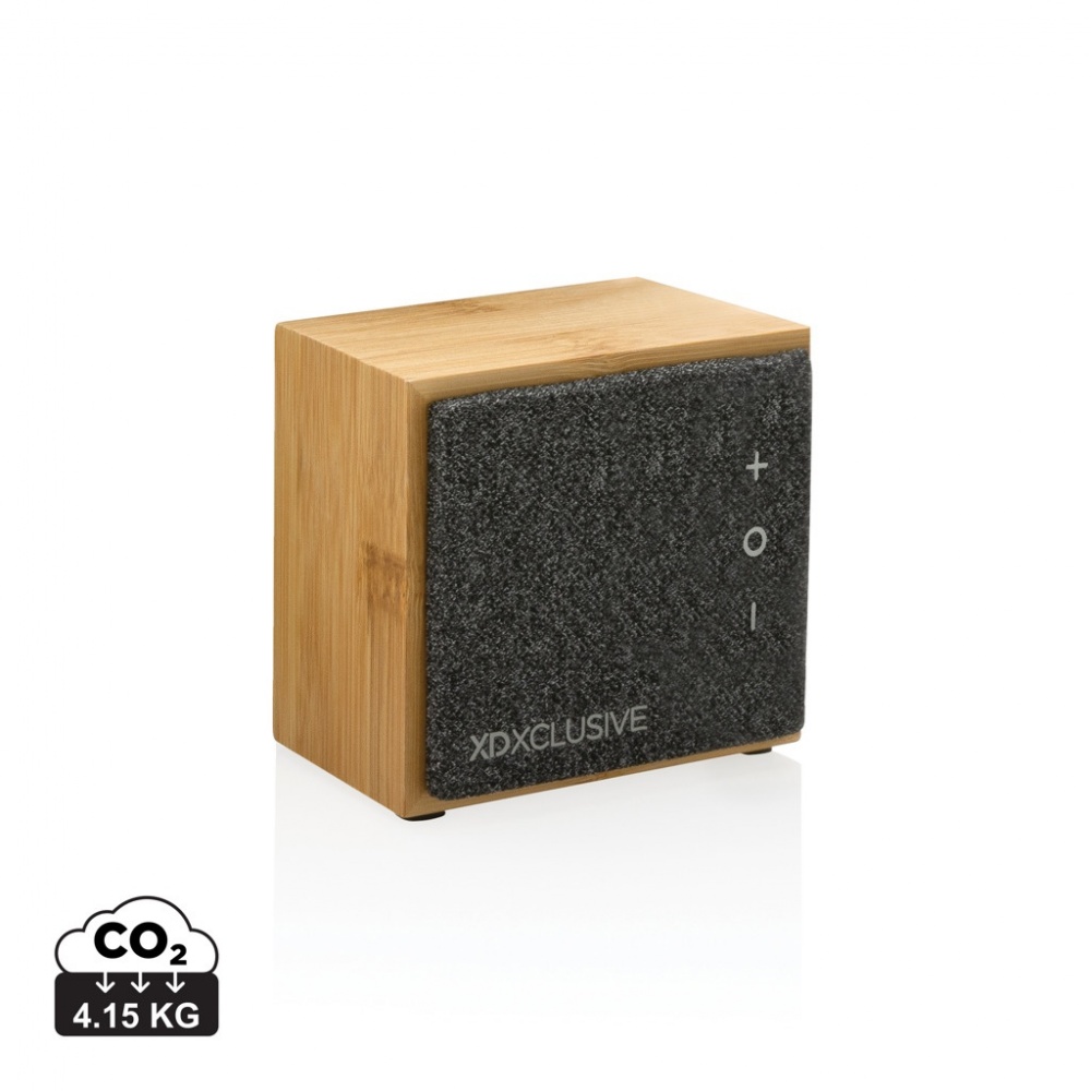 Logo trade corporate gifts picture of: Wynn 5W bamboo wireless speaker