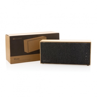 Logo trade business gift photo of: Wynn 20W bamboo wireless speaker
