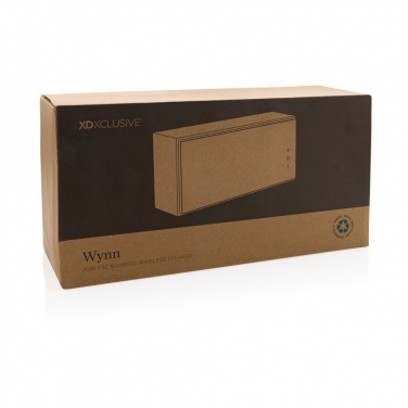 Logo trade promotional merchandise photo of: Wynn 20W bamboo wireless speaker