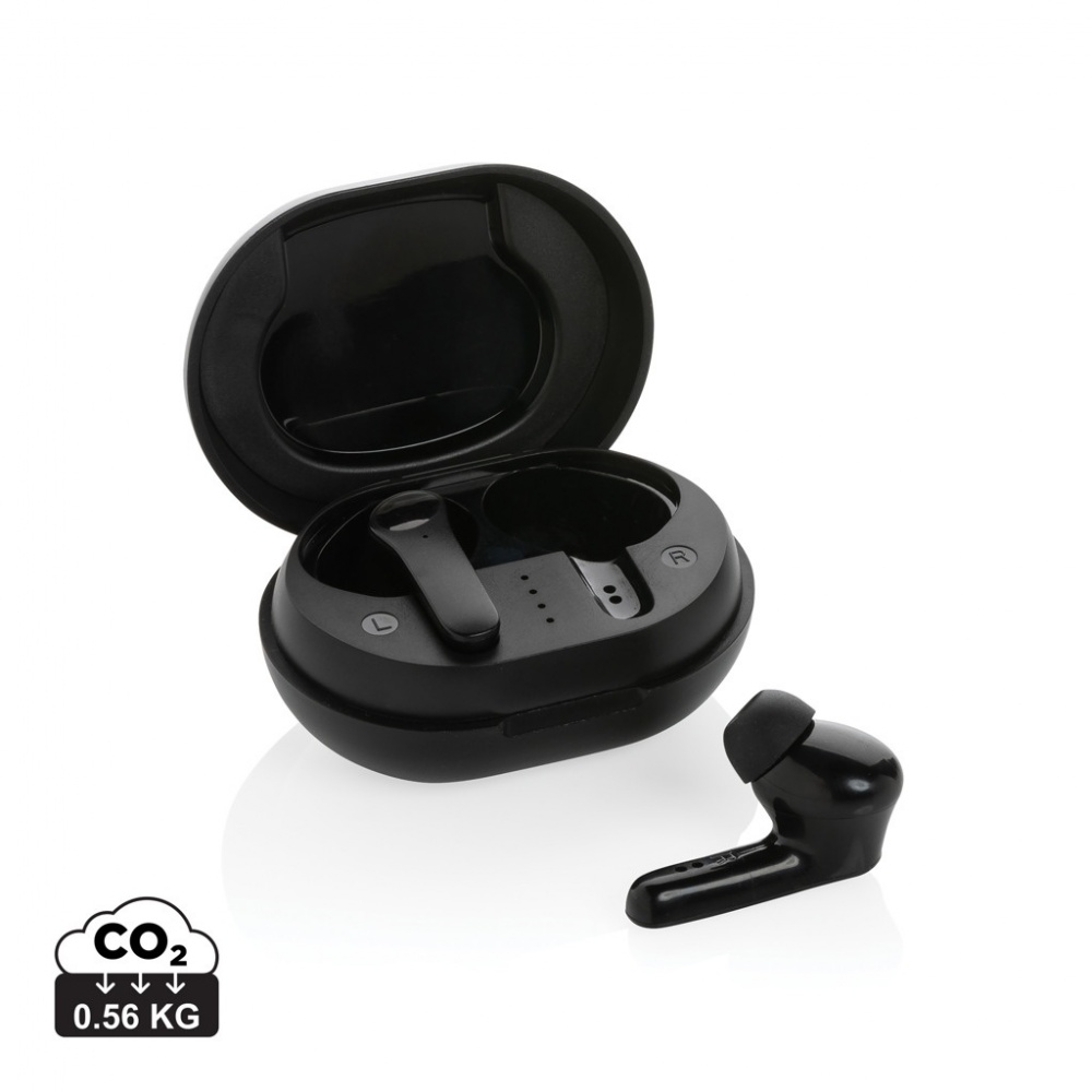 Logo trade promotional items image of: RCS standard recycled plastic TWS earbuds