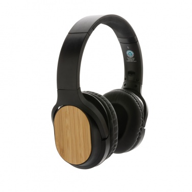 Logo trade promotional giveaways picture of: RCS and bamboo Elite Foldable wireless headphone