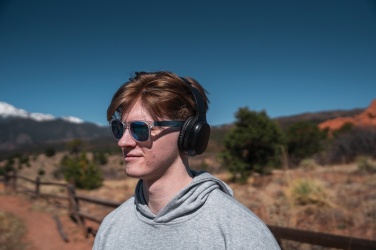 Logotrade business gifts photo of: RCS recycled plastic Elite Foldable wireless headphone