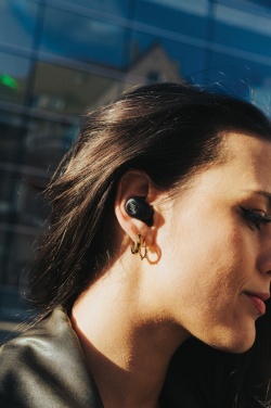 Logo trade promotional giveaway photo of: Urban Vitamin Palm Springs RCS rplastic ENC earbuds