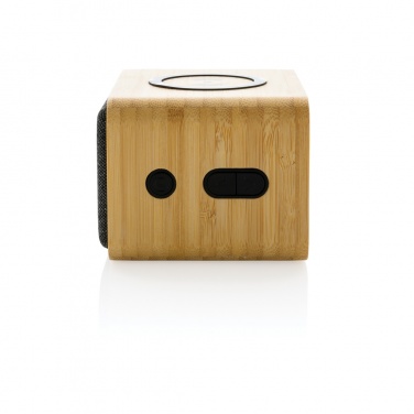 Logo trade advertising products picture of: RCS Rplastic 3W speaker with bamboo 5W wireless